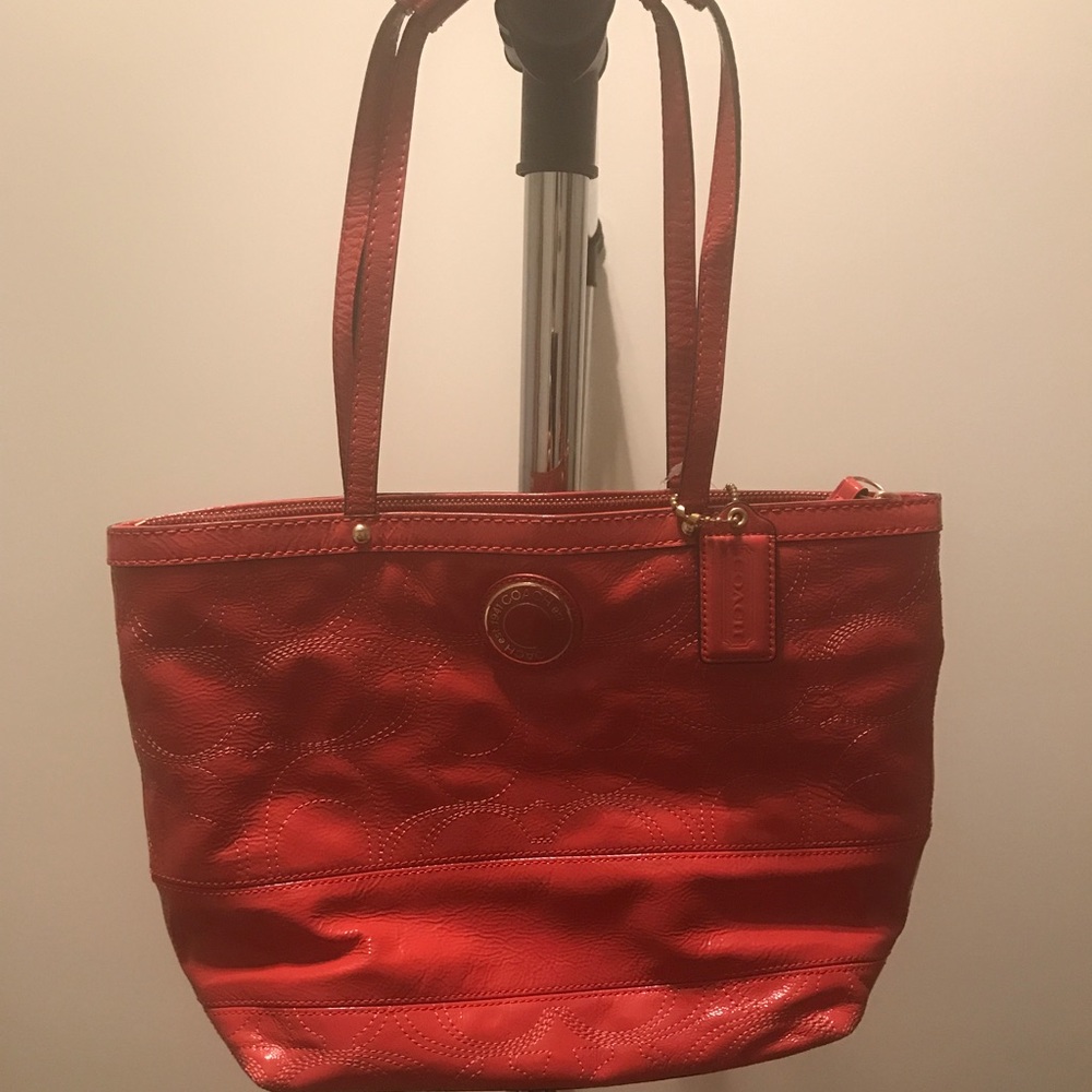 New Coach Orange Tote